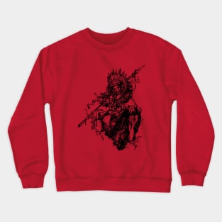 Apache Skull Warrior on Horse Crewneck Sweatshirt